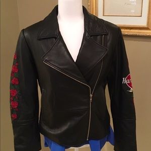 Hard Rock Casino Leather Biker Jacket Vegas!